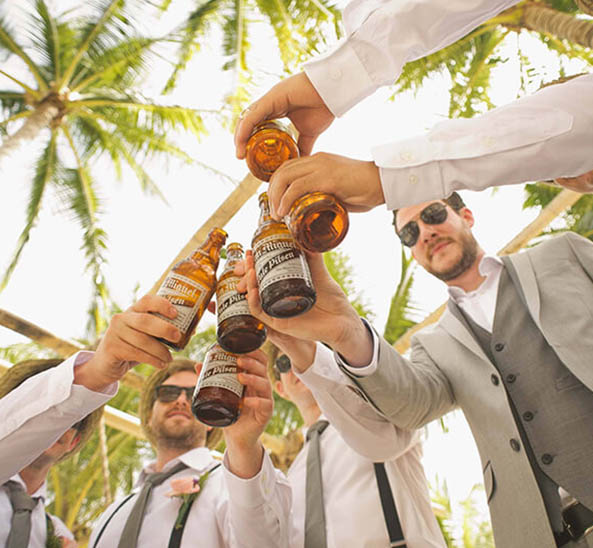 Bachelor celebration in Downtown area